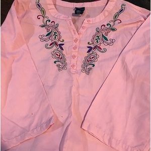 Floral Embroidery Blouse Shirt Mexican Women Shirt 👚